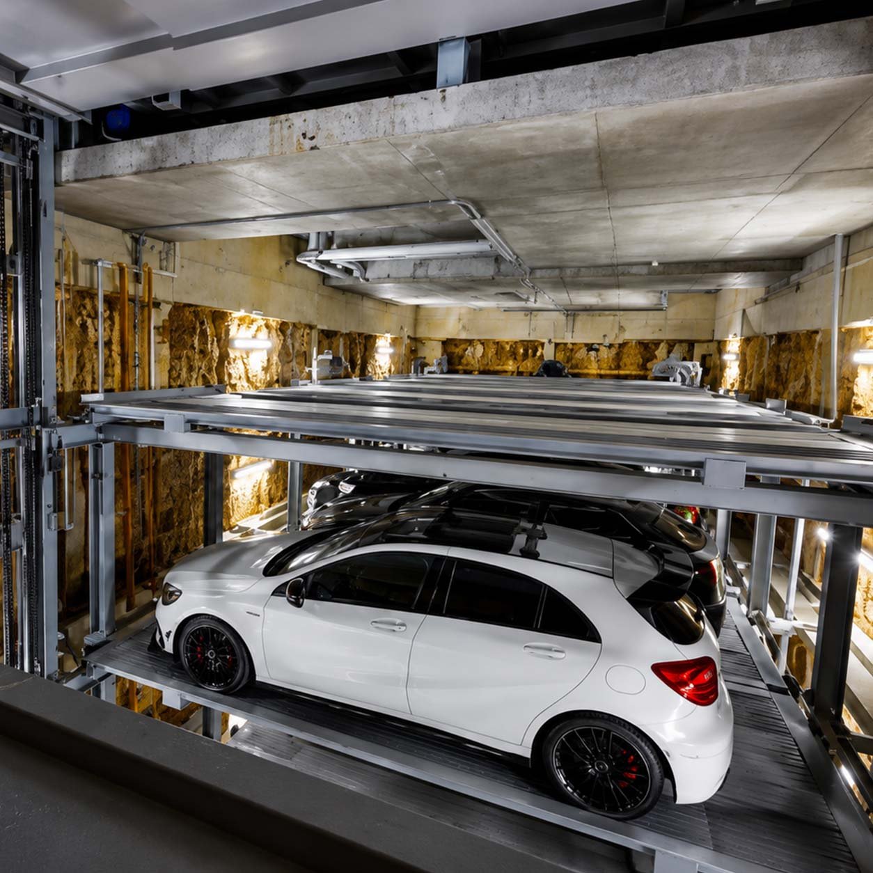 2 Level Hydraulic Pit Stack Parking System
